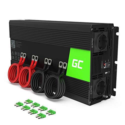 Green Cell® 3000W/6000W 12V auf 230V Reiner Sinus Volt kfz Spannungswandler Wechselrichter Konverter Pure Sine Wave Power Solar Inverter DC AC Umwandl
