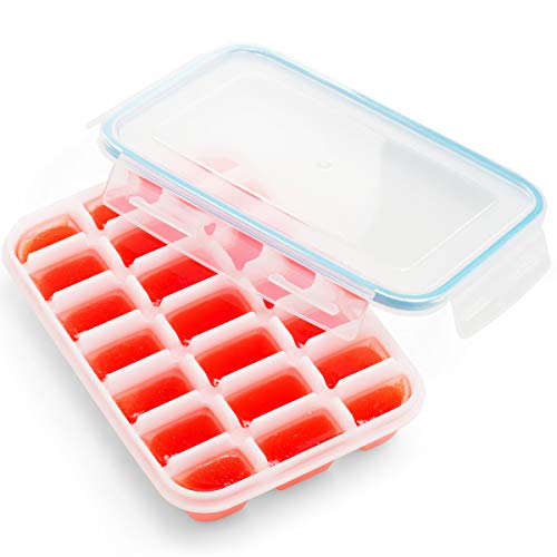 Komax Biokips Ice Cube Trays With Locking Lid | [3-Pack Set] Small Ice Cube Trays With Lid | Ice Cube Maker for Cool Drinks, Bourbon, Whiskey & Cocktails | FDA-Approved & BPA-Free Ice Cube Mold Tray - Thumbnail 2