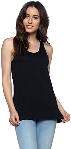 OSSAMI Women’s Loose Fit Stylish Tank Top Relaxed Flowy Active Training Cheap Jersey Yoga Workout BLK_XXL