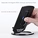 [Fast Charge],Fast Wireless Charging Stand with Adjustable Coil for Samsung Galaxy S7/S7 edge/S6 Edge Plus Note 5/7 and Other Qi Enabled Devices (No AC Adapter)