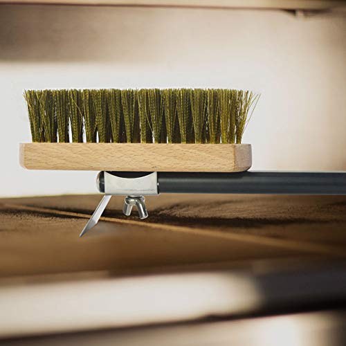 SHANGPEIXUAN Pizza Brush Commercial Grill Brush with 47-Inch Aluminum Handle