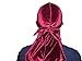 Velvet Premium Durag 360, 540, 720 Waves Extra Long Straps for Men Du-RAG (Maroon/Burgandy)
