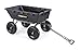 Gorilla Carts Heavy-Duty Poly Yard Dump Cart, 10 Cu Ft Tub, 1500 lb Haul Capacity, Black – Towable Utility Wagon with Quick-Release Dumping & Pneumatic Tires for Landscaping and Gardening