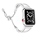 Secbolt Bling Bands Compatible with Apple Watch Band 42mm 44mm 45mm 46mm 49mm iWatch Series 10/9/Ultra/SE/8/7/6/5/4/3/2/1, Women Dressy Metal Jewelry Bracelet Stainless Steel, Silver