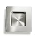 (1 Pack)Probrico Recessed Sliding Door Pull Brushed Nickel Furniture Flush Door Handle Stainless Steel Flush Finger Pull Square 2-3/4 Inch Recessed Handle Sliding Flush Door Pull