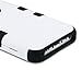 ULAK iPhone 5c Case Colorful Hybrid Hard Case Cover for Apple iPhone 5C with Clear Screen Protector and Stylus(White + Black)