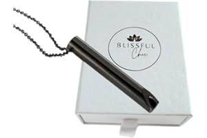 Blissful Chic Anxiety Relief Breathing Necklace for Meditation and Breathwork | Mindfulness Tool for Stress and Anxiety Relief | Unisex, Suitable for Men and Women