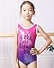 BAOHULU Girls Gymnastics Leotards Sparkle Print Athletic Clothes One Piece Dance Outfit B198_Rose_8A