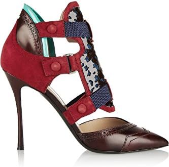 Nicholas Kirkwood x Peter Pilotto Oxford Pumps 9 Dark Red