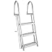RecPro Marine Pontoon Boat Dock Heavy Duty Aluminum Removable Boarding Ladder (3-Step)