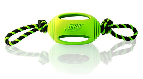 Nerf Dog Medium to Large Green Rubber Tuff Tug Dog Toy