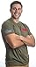 Ann Arbor T-shirt Co. Army Engineer & Sleeve Flag | Military US Veteran Combat Corps Castle T-shirt-(OD Green,XL)