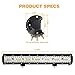 Zmoon 20 Inch LED Light Bar, Zmoon Triple Row LED Driving Lights 420W Spot Flood Combo Beam LED Pods for Truck UTV ATV Jeep Off Road Boat