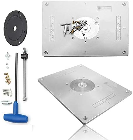 Wood Routers - Aluminum Router Table Insert Plate W Ring Woodworking Bench Engraving Machine Set Woodworker 300 - Mesa Tabular Array Hold - 1PCs