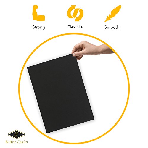 Eva Foam Sheets in Black, 9x12 Inches, 6mm- Extra Thick! Great Craft Foam Paper (10) - Thumbnail 4