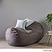 Great Deal Furniture 295758_New Haley 6 Ft Faux Suede Microfiber Bean Bag (Charcoal)