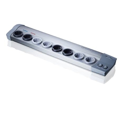 Oehlbach Powersocket 907 | Hochwertige Steckdosenleiste aus Alu | Überspannungsschutz, USB-Ladefunktion | Mantelstrom- und Ne