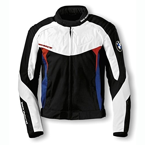 BMW Genuine Motorrad Motorcycle Race Jacket Black White Blue Red Size L