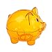 SODIAL(R) Plastic Piggy Bank Coin Money Cash Saver Savings Safe Box Clear Orange