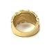 Jewel Town Mens 14K Gold Plated Hip Hop Iced Gold Nugget Cut Cz Pimp Ring Sizes 7 8 9 10 11 12 MR10