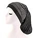 Unisex Open Back Spandex Dreadlocks Braids Hair Bonnet Cap Long Cylinder Sleep Slouch Hat for Men Women (Black)