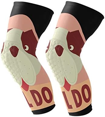 Knee Sleeve Bull Dog Full Leg Brace Compression Long Sleeves Pads for Meniscus Tear, Arthritis, Running, Workout, Basketball, Sports, Men and Women 1 Pair