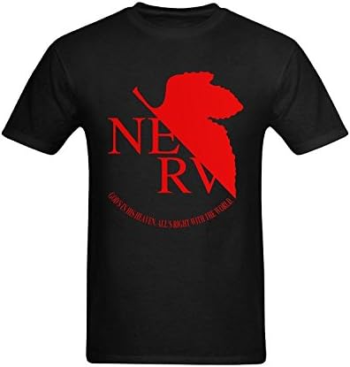 XouAEN Men's NERV Neon Genesis Evangelion T-shirt Size XL