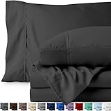 Bare Home Twin XL Sheet Set - College Dorm Size - Premium 1800 Ultra-Soft Microfiber Sheets Twin Extra Long - Double Brushed - Hypoallergenic - Wrinkle Resistant (Twin XL, Grey)