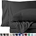 Bare Home Full XL Sheet Set - Luxury 1800 Ultra-Soft Microfiber Full Extra Long Bed Sheets - Double Brushed - Deep Pockets - Easy Fit - 4 Piece Set - Bedding Sheets & Pillowcases (Full XL, Grey)