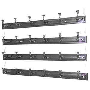 IVN CREATIONS Door/Wall Hook Hanger – Elegant 6 Hook Cloth Hanger (Set of 4,Multicolour)