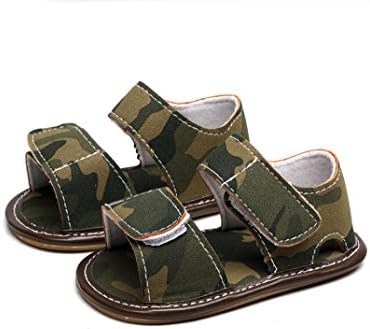 TRENDINAO Toddler Kids Boy Girl Pu Leather&amp;Rubber Hook-loop Camouflage Spring/Summer Beach Soft Casual Anti-slip Sandals Flat Shoes