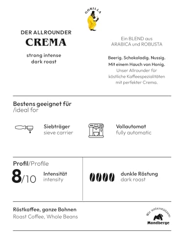 Joerges FF01GOSB Espresso Gorilla Super Bar Crema, 1 kg (2er Pack) 5