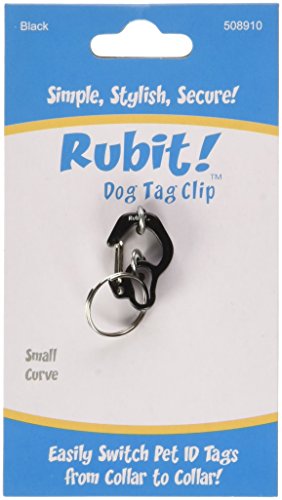 Rubit The Easy Dog Tag Curve Shape Switch Clip, Small, 0.85-Inch Diameter, Black - Thumbnail 2