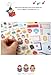 ONOR-Tech 6 Pieces Sheets Lovely Yummy Friends Decorative Adhesive Sticker Tape / Kids Craft Scrap booking Sticker Set for Diary, Album