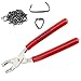 WATERCARBON Tools126 Auto Parts Industries Straight Hog Ring Upholstery Installation Kit Pliers Seat Cover Upholstery Hog Rings pack-100-Piece Ring Set