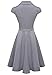 Anni Coco Women's 1950s Cap Sleeve Swing Vintage Party Dresses Stretchy Grey Medium