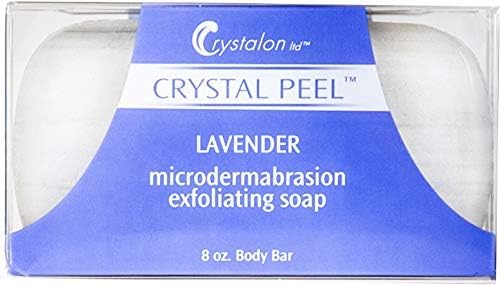 Crystal Peel LAVENDER Microdermabrasion Exfoliating Soap Body Bar, 8 Ounce