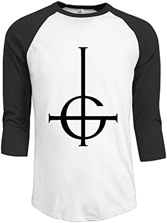Men Ghost Rock Band Logo Vintage Plain Raglan T Shirt 3/4 Sleeve