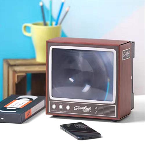 Lupa de Pantalla de Smartphone 3D , Estereoscópica de Mini Televisor Retro DIY Amplificador de Pantalla HD con Altavoz