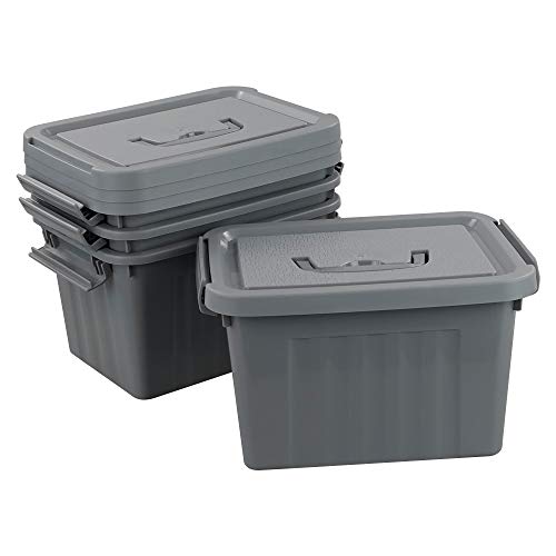 Ggbin 3.5 Quart Latch Storage Box, 4 Packs, Small Plastic Bin with Lid