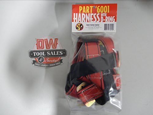 Super Anchor Safety 6001-L Fall Arrestor Body Harness with D-Ring, Large