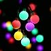 LUCKLED Christmas String Lights, 21ft 50 LED Solar String Lights, Outdoor Lighting String for Home Garden Patio Wedding Party Yard Xmas Trees Holiday Christmas and Halloween Decorations MultiColored