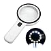 30X High Power Handheld Magnifying Glass, Double Glass Lens Jumbo illuminated Magnifier Glasses with Led Light and UV Light, for Reading, Soldering, Inspection, Coins, Jewelry, perfect for Macular Deg