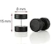 Tanyoyo Wood Cheater Fake Ear Plugs Gauges Illusion Screw Stud Earrings 3-6 pair a set