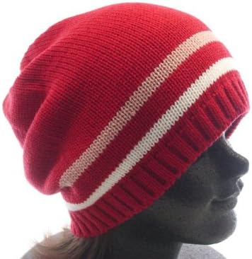 Amazon ラインニット帽子 赤 ニットキャップ キャップ 通販