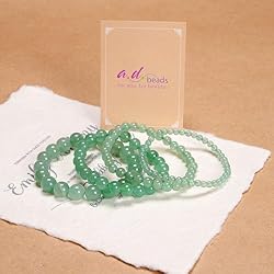 AD Beads Handmade Gemstone Stretch Elastic Bracelet
