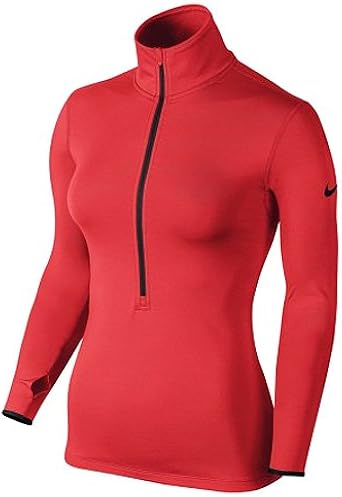 nike women's pro warm half zip long sleeve shirt