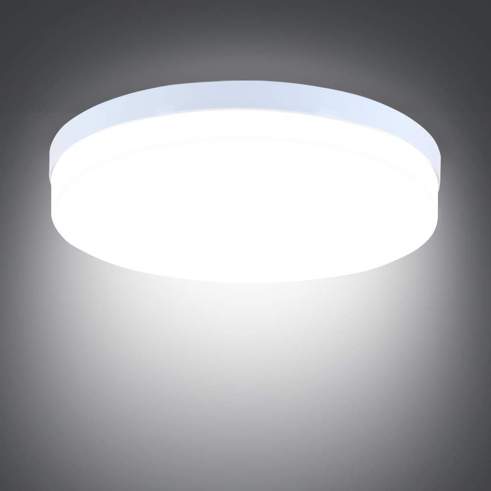 SUNZOS LED Ceiling Light 36W, Round Ceiling Lights, Daylight White 6500K 3240LM, ร23cm Indoor Flush Mount Ceiling Lamp for Kitchen Bedroom Living Room Hallway Balcony Office