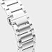 22mm Stainless Steel Link Buckle Watch Band For ASUS Zenwatch 2 WI501Q 2015, Pebble time, TIME STEEL, Samsung Gear 2, Neo, Live, LG G Watch, Urbane R (Silver)