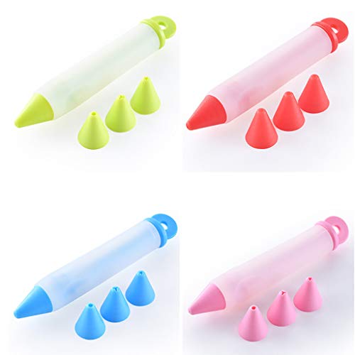 Clearance Sale!UMFun Silicone Food Writing Pen Chocolate Cake Decorating Tools Cream Cup Icing Piping Pen (Green)